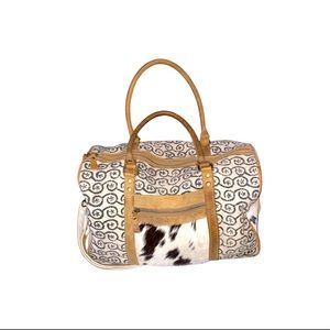 Myra Bag Cowhide, canvas, leather Travel Duffel Bag